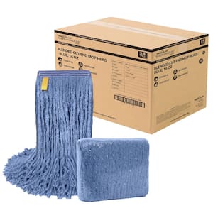 1.25 in. Cut End String Mop Blended Mop Head Refill 16 oz. Blue (24-Pack)