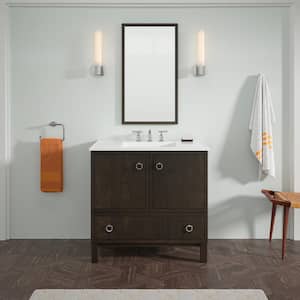 Jacquard 36 in. W x 21.9 in. D x 34.5 in. H Bathroom Vanity Cabinet without Top in Linen White