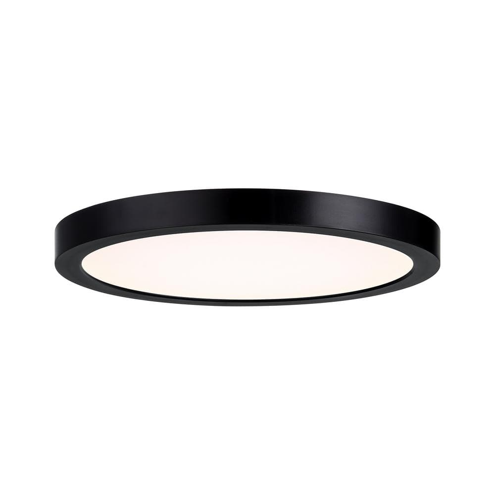 Black Glass LED Flush Mount Ceiling Light