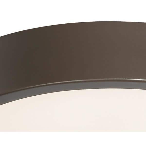 8-Inch Copper Bronze Patina LED Flush Mount Ceiling Light