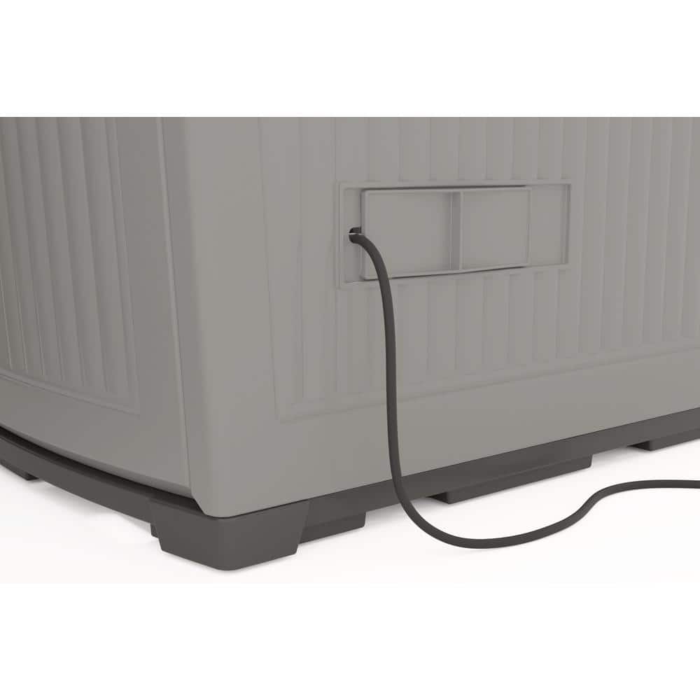 Dove Gray Lockable Plastic Outdoor Storage Locker