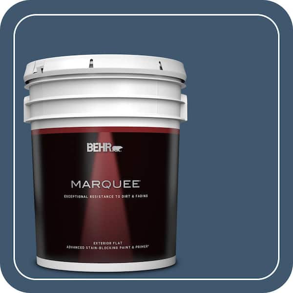 BEHR MARQUEE 5 gal. #ECC-16-3 Inlet Harbor Flat Exterior Paint & Primer