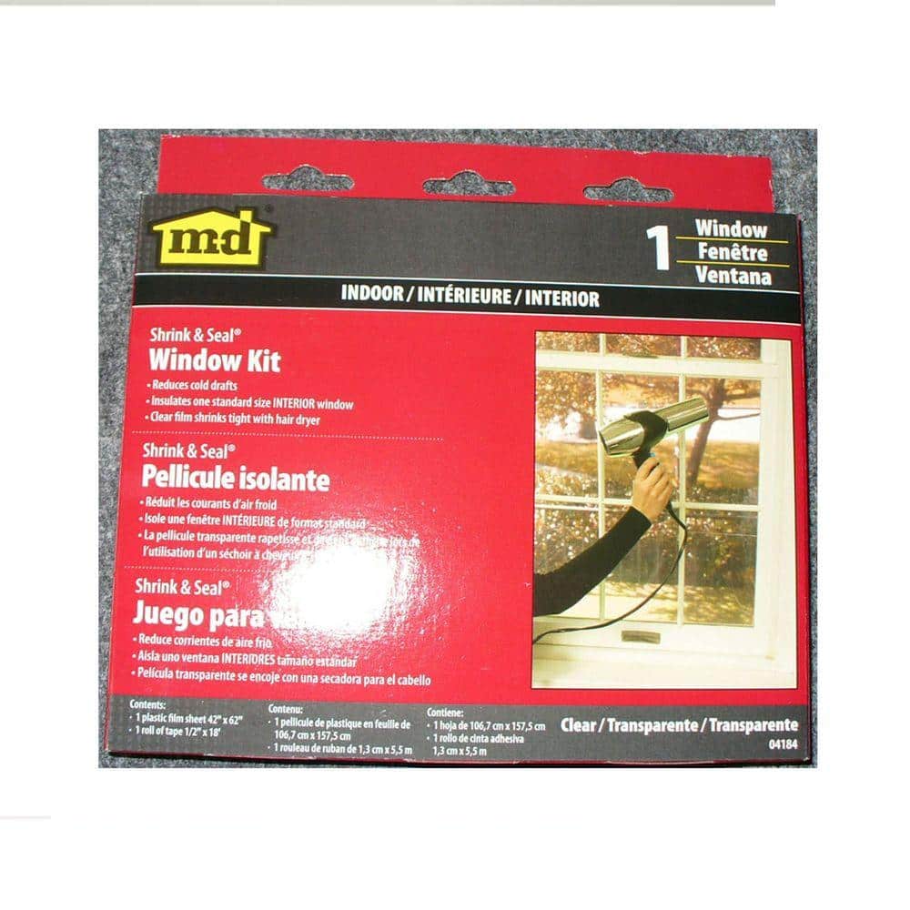 M-D BUILDING PRODUCTS Window Film Insulator Kit 42" x 62"  04184 NEW 
