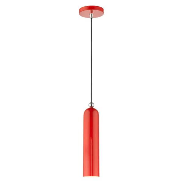 Belhaven-1 Light Shiny Red Pendant