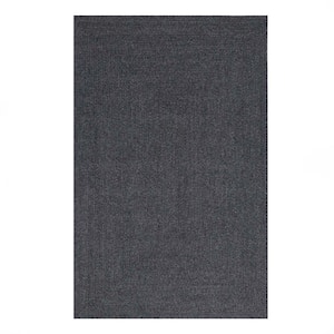 Braided Charcoal 3 ft. x 5 ft. Solid Indoor/Outdoor Area Rug