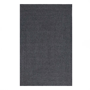 Braided Charcoal 8 ft. x 10 ft. Solid Indoor/Outdoor Area Rug