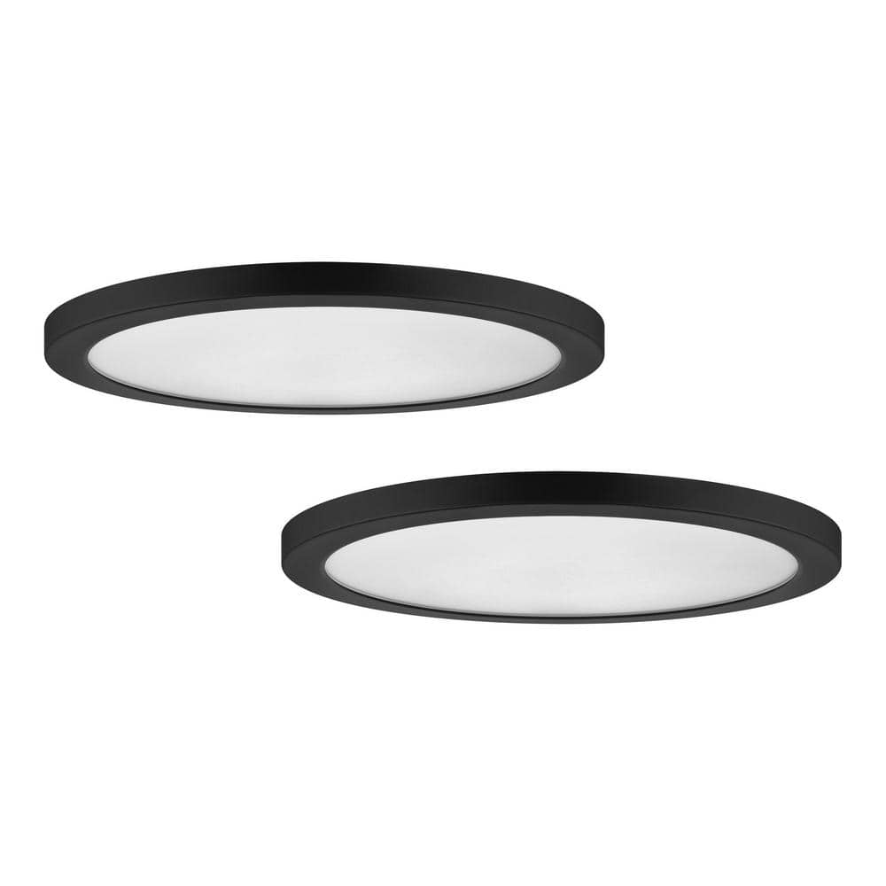 19 in. New Ultra-Low Profile Edgelit 5CCT Selectable LED Flush Mount Select