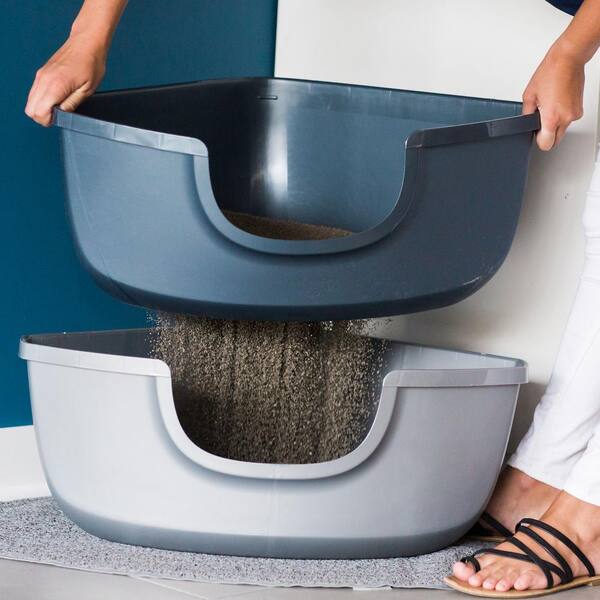corner sifting litter box