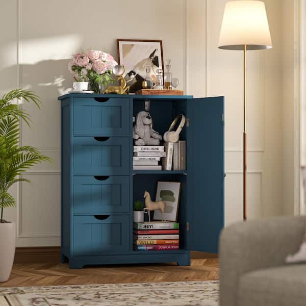 VEIKOUS 23.6 in. W x 11.8 in. D x 31.6 in. H Teal Blue