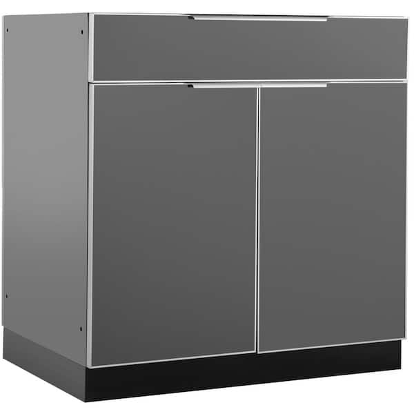 NewAge Products Slate Gray Bar 32 in. W x 36.5 in. H x 23 in. D Outdoor Kitchen Cabinet