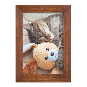 Grooved 5 in. x 7 in. Walnut Picture Frame