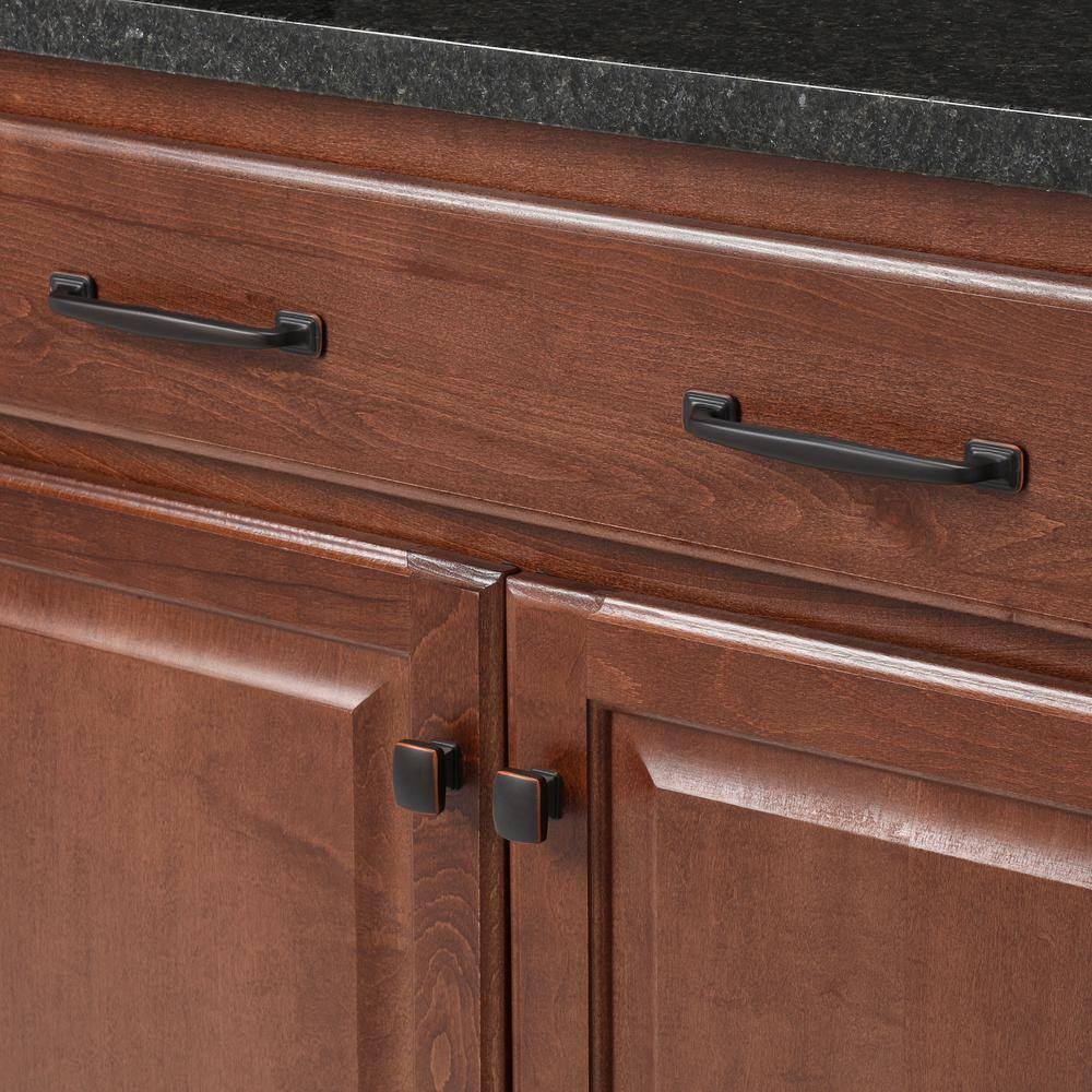 Grayson Oil Rubbed Bronze Rectangular Cabinet Knob with Mounting Hardware