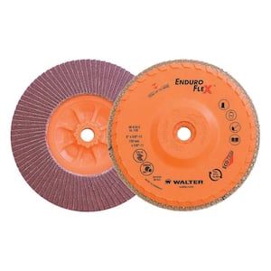 ENDURO-FLEX 6 in. x 5/8-11 in. Arbor GR120 The Longest Life Flap Disc (10-Pack)