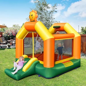 Inflatable Bounce House Jumping House Kids Playhouse with Slide and 750-Watt Blower