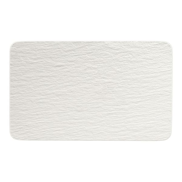 13.75 in. x 7 in. W x. 5 in. H Rectangular White Porcelain Manufacture Rock Blanc Large Rectangular Serving Platter