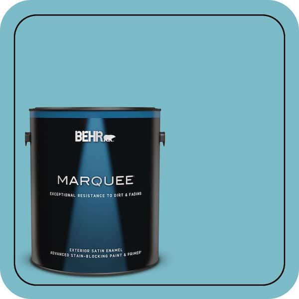 BEHR MARQUEE 1 gal. #M470-4 Azure Lake Satin Enamel Exterior Paint & Primer