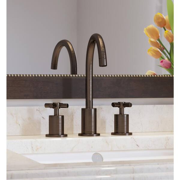 Ancona Prima 3 8 In Widespread 2 Handle Bathroom Faucet In Oil Rubbed Bronze An 4307 The Home Depot