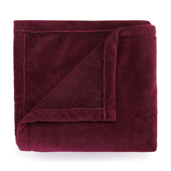 Sunbeam Bordeaux Red Ultralush Twin Electric Blanket