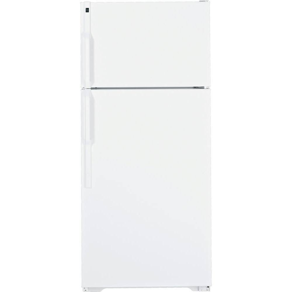 Hotpoint 28 in. W 16.5 cu. ft. Top Freezer Refrigerator in White ...