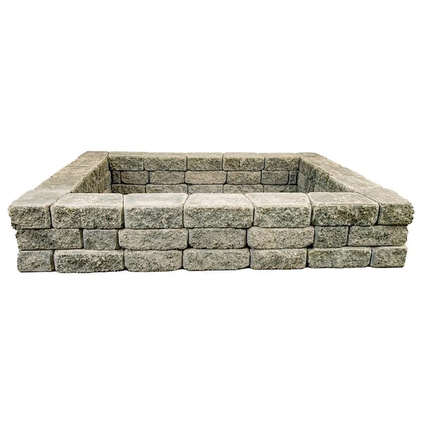 Mutual Materials StackStone 69 in. x 52 in. x 12 in. Cascade Blend Concrete Raised Garden Bed