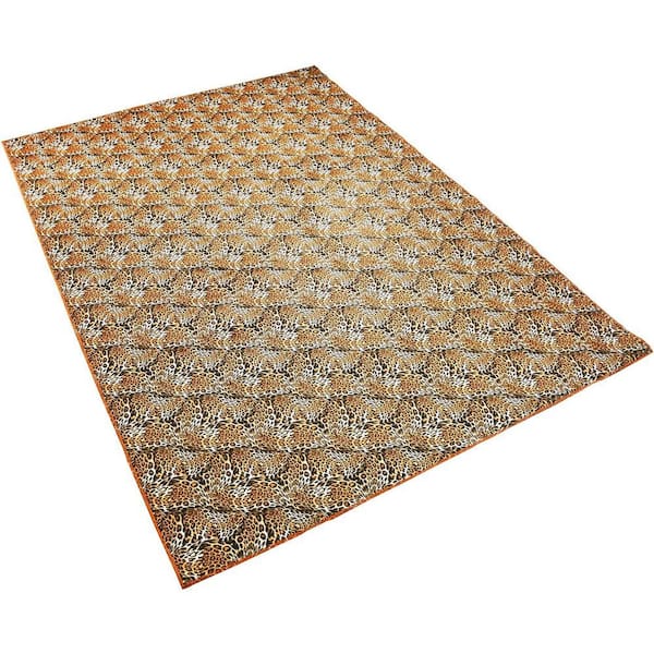 Orange Leopard 5 ft. x 7 ft. Area Rug