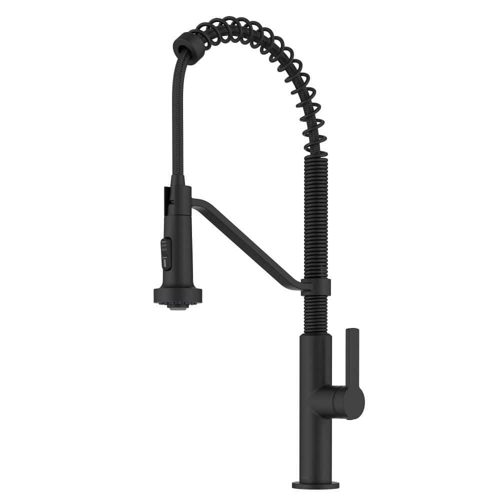 Oletto Commercial Style 2-FunctionSingle Handle Pull Down Kitchen Faucet in Matte Black price history on PriceWatchPro