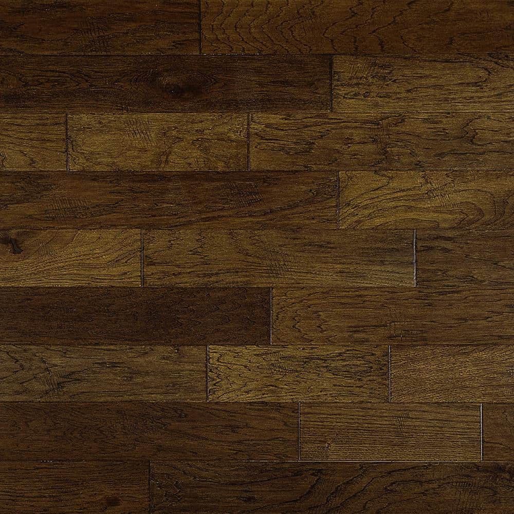 NATU Take Home Sample - Heritage Hickory Avalon 5 in. W x 7 in. L x 3/8 in. Thick Engineered Hardwood Flooring, Dark