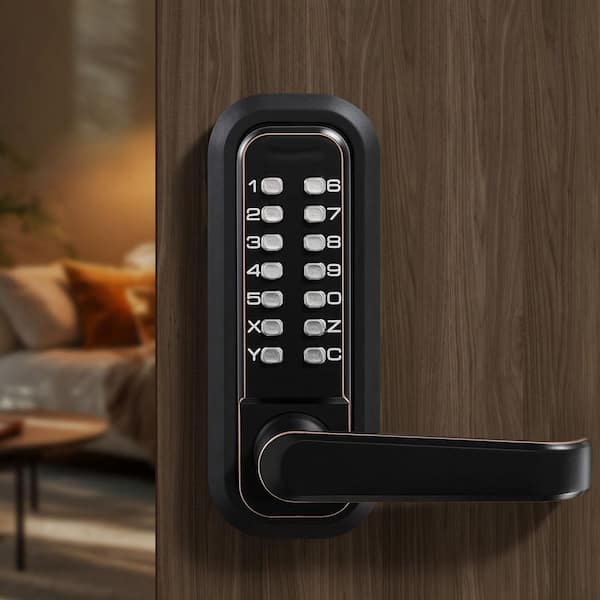 Mechanical Keyless Entry Door Lock, 4-7 Digits Code, 2.0 Code Upgrade, for Indoor or Outdoor, Oil-Rubbed Bronze