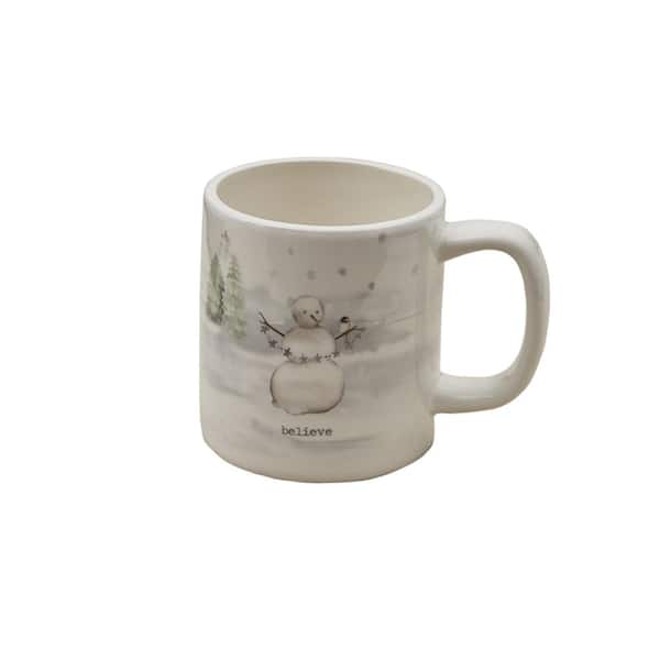 Split P Winterland Believe 16 oz. Multicolor Ceramic Coffee Mug (Set of 4)