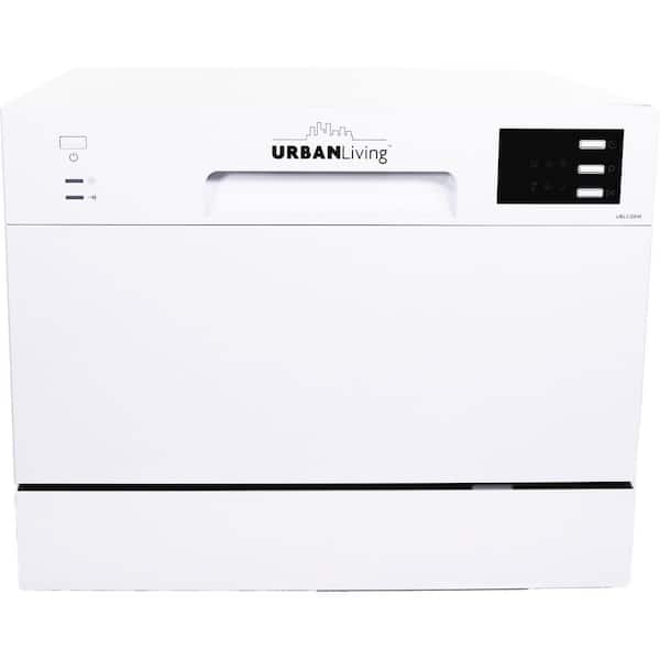 URBAN LIVING 6 Place Setting Countertop Dishwasher, Compact Portable Dishwasher for Apartment, RV, Small Spaces