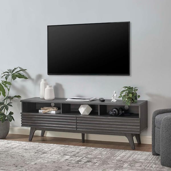 MODWAY Render 60 in. TV Stand in Charcoal