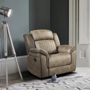 Morelia Sandy Brown Microfiber Manual Recliner