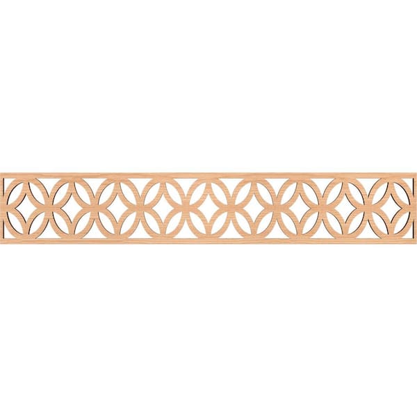 Ekena Millwork Crosby Fretwork 0.375 in. D x 46.625 in. W x 8 in. L Hickory Wood Panel Moulding