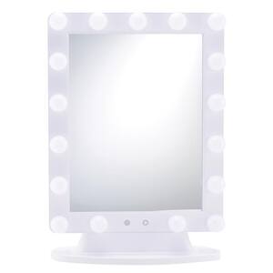 Black Mini Lighted Vanity Makeup Mirror, 14.5” x 12”