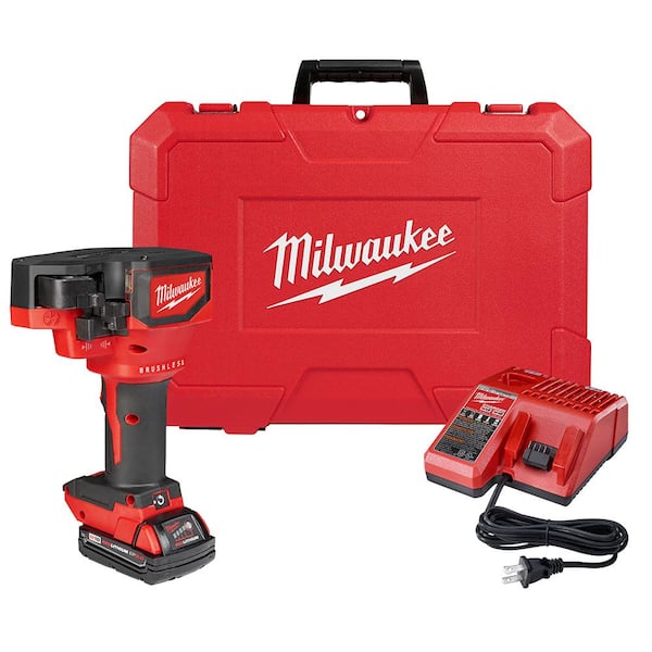 Milwaukee M18 18V Lithium-Ion Cordless Brushless Threaded Rod Cutter Kit with 2.0 Ah Battery, Charger and Case