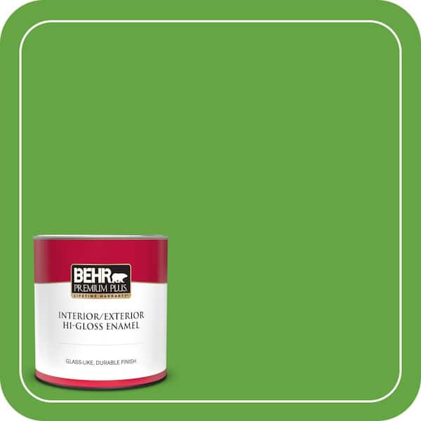 BEHR PREMIUM PLUS 1 qt. #430B-6 Caterpillar Hi-Gloss Enamel Interior ...