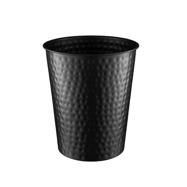 1.8 Gallon Cylindrical Metal Trash Can,Matte Black