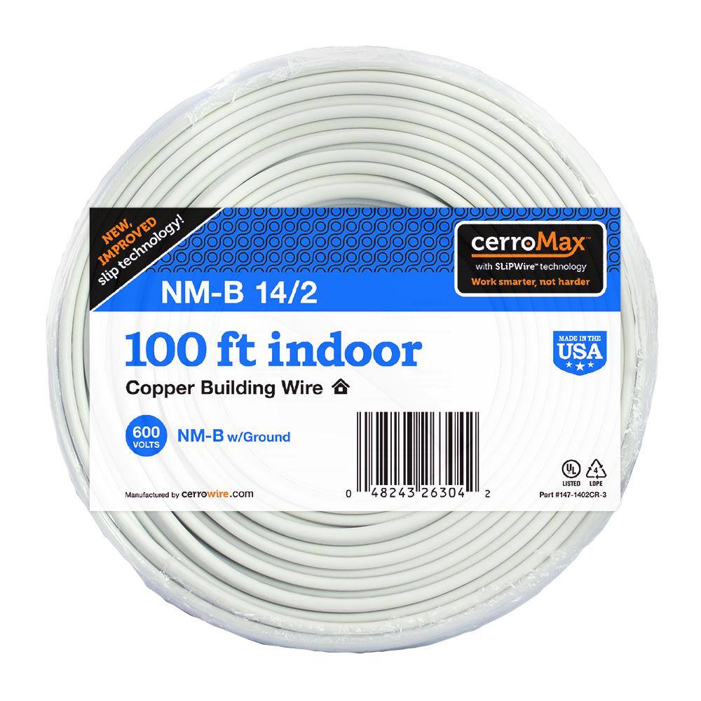 Cerrowire 14-2 Copper Building Indoor Wire 600v Nm-b W/ground for sale online 15 Ft 