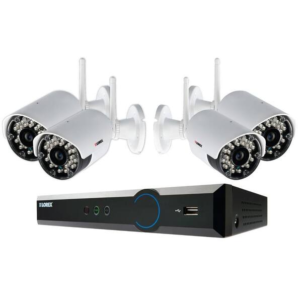 Lorex 4-Channel 960H Surveillance System with 1 TB HDD and (4) Wireless Indoor/Outdoor Cameras
