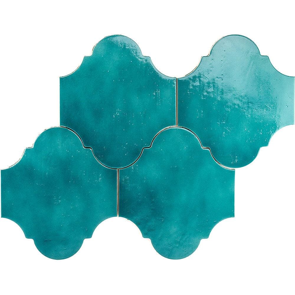 Triton 8" x 10" Polished Blue Porcelain Tile