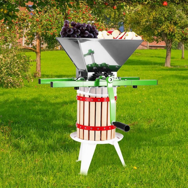 SKYSHALO 1.8 Gal. /7L Fruit and Apple Crusher, Stainless Steel