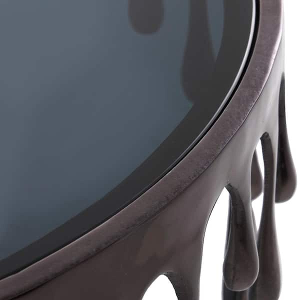 Litton Lane 36 in. Black Medium Round Aluminum Drip Coffee