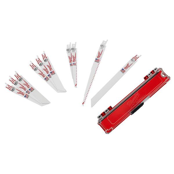 SAWZALL Wood and Metal Cutting Bi-Metal Reciprocating Saw Blade Set W/WRECKER Demolition Blades (15-Piece) SAWZALL Wood and Metal Cutting Bi-Metal Reciprocating Saw Blade Set W/WRECKER Demolition Blades (15-Piece)