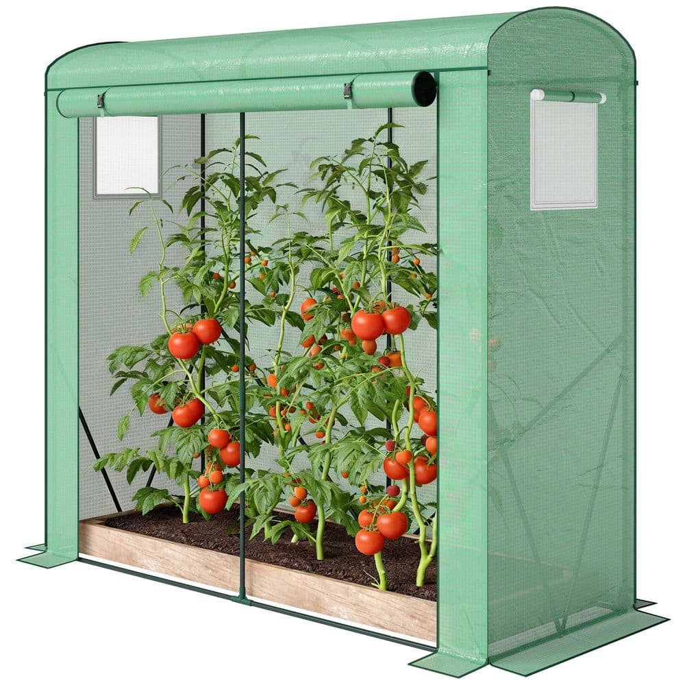 78.7 in. W x 29.5 in. D x 74 in. H Steel PE Green Greenhouse price history on PriceWatchPro