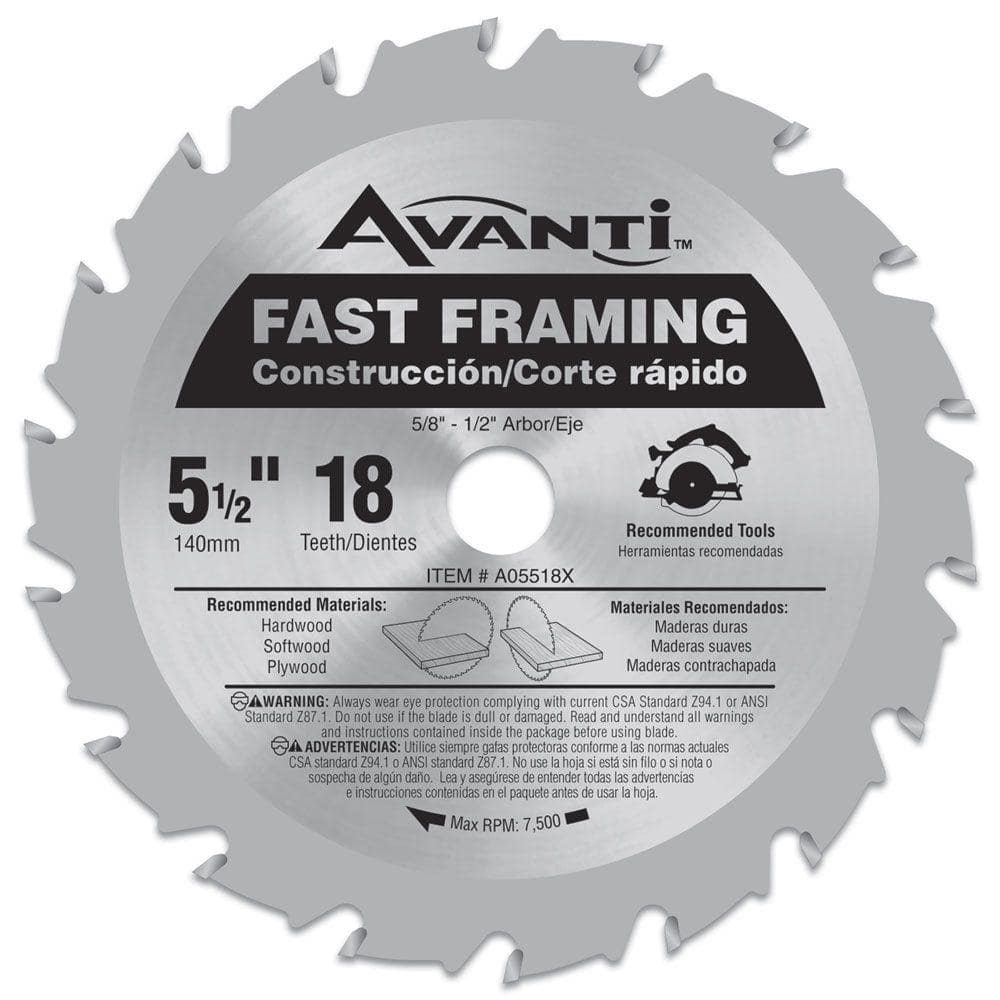 DIABLO 5-1/2 in. x 18-Tooth Fast Framing Circular Saw Blade with