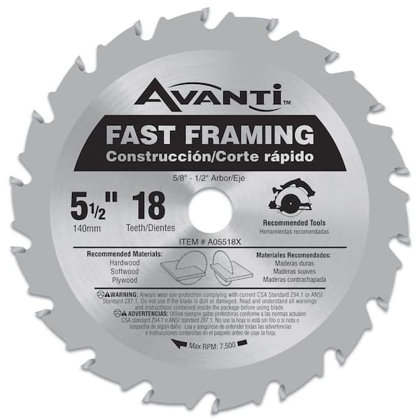 Avanti 5-1/2 in. x 18-Tooth Fast Framing Circular Saw Blade