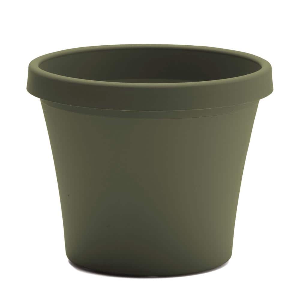 Bloem Living Green Tapered Resin Planter with Drainage Holes