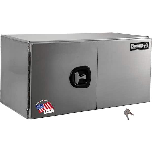 BUYERS PRODUCTS 18 in. x 18 in. x 36 in. XD Smooth Aluminum Underbody Truck Tool Box with Barn Door