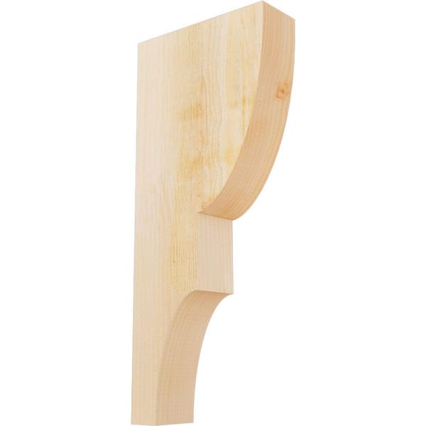 Ekena Millwork 4 in. x 12 in. x 28 in. Douglas Fir Ridgewood Rough Sawn Corbel