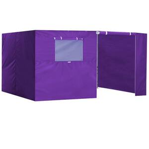 Eur Max Series 10 ft. x 15 ft. Purple Pop-up Canopy Tent with 4-Zippered Sidewalls